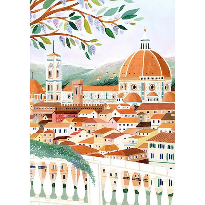 Acrylic Painting by Numbers Frame Town Landscape Number Painting Paint Kit Painting Decors for Adults for Handicraft