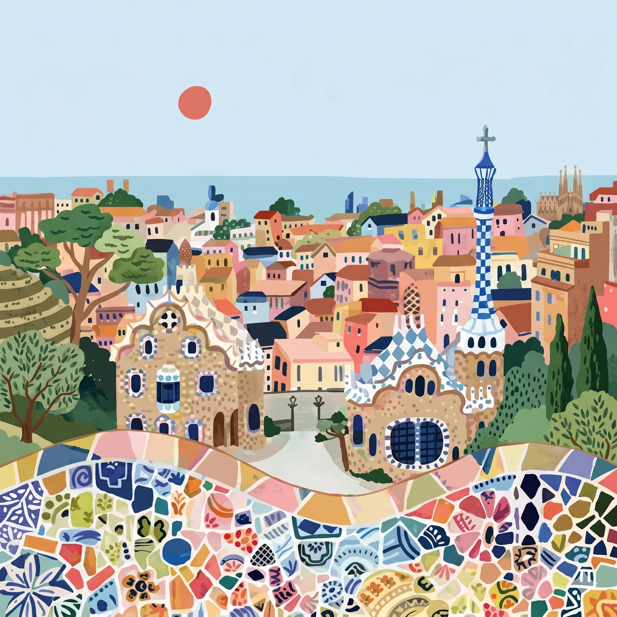 Town & Village Paint-by-Numbers Kit