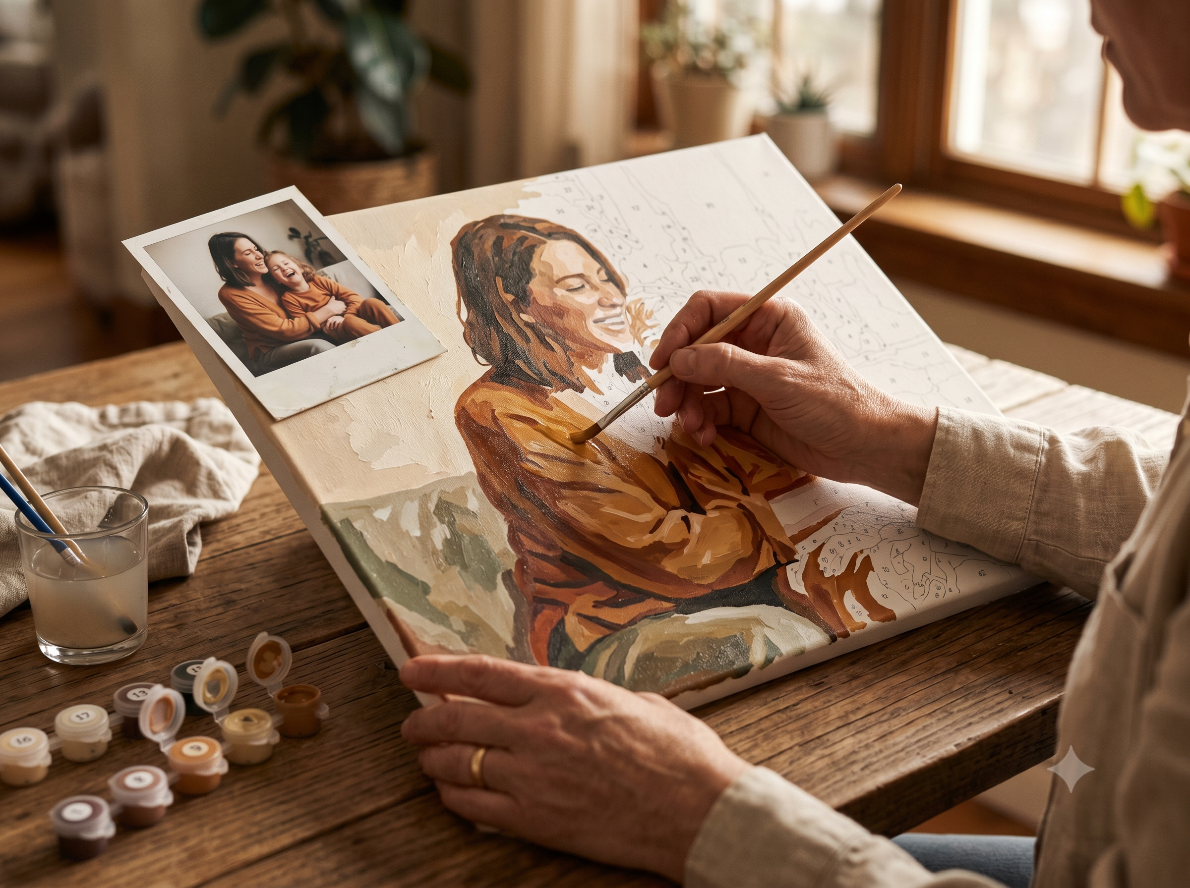 Custom Photo Paint-by-Numbers Kit