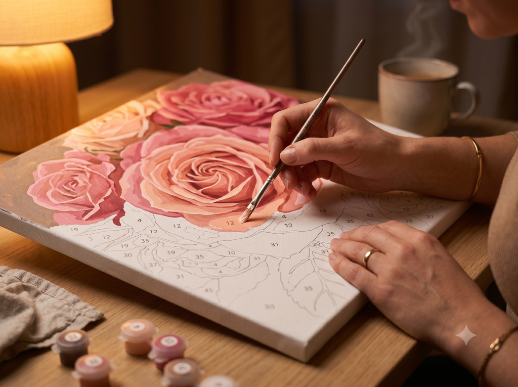 Floral Paint-by-Numbers Kit