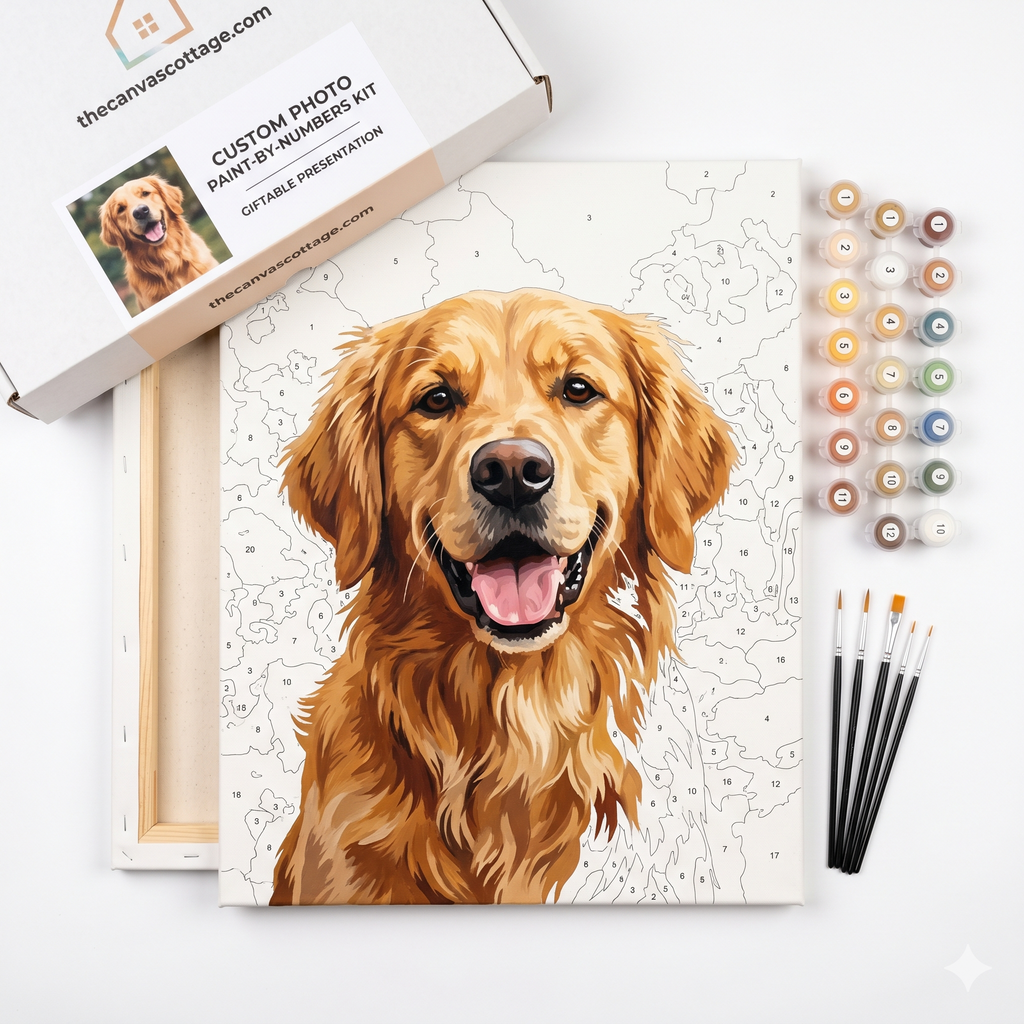 Custom Photo Paint-by-Numbers Kit
