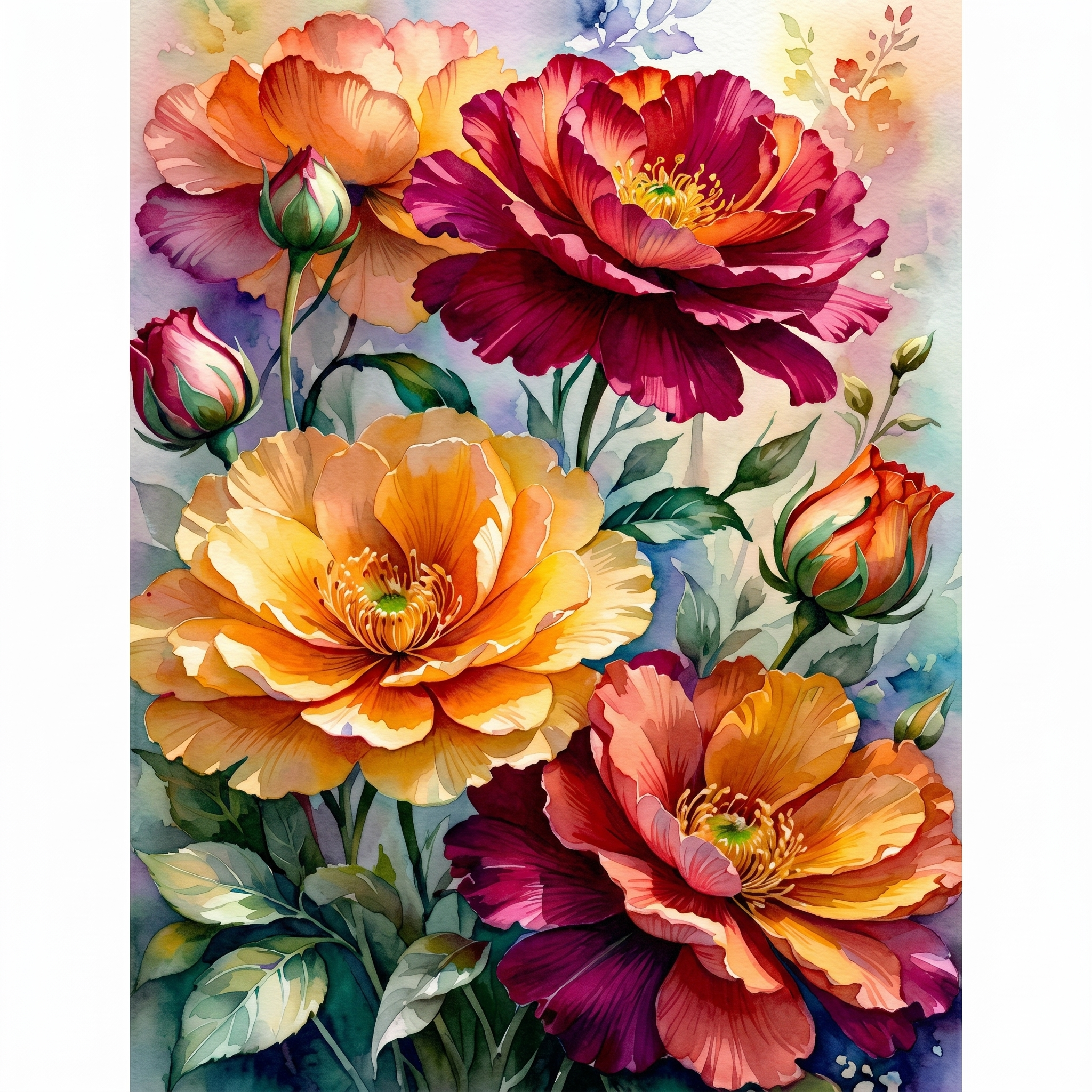 Floral Paint-by-Numbers Kit