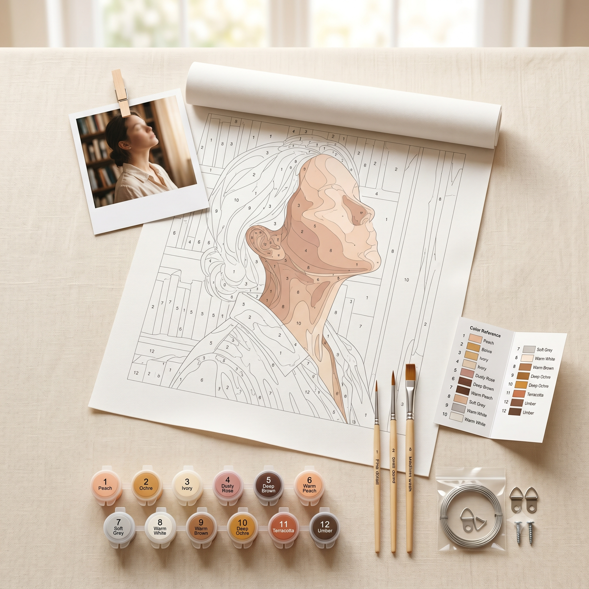 Custom Photo Paint-by-Numbers Kit