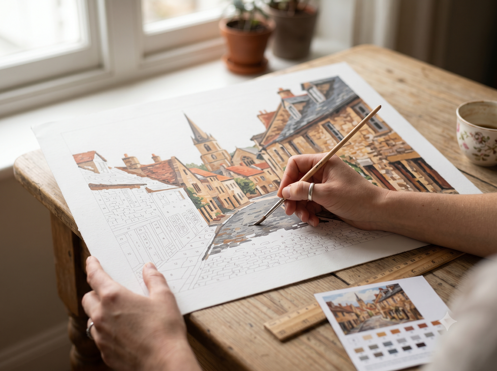 Town & Village Paint-by-Numbers Kit