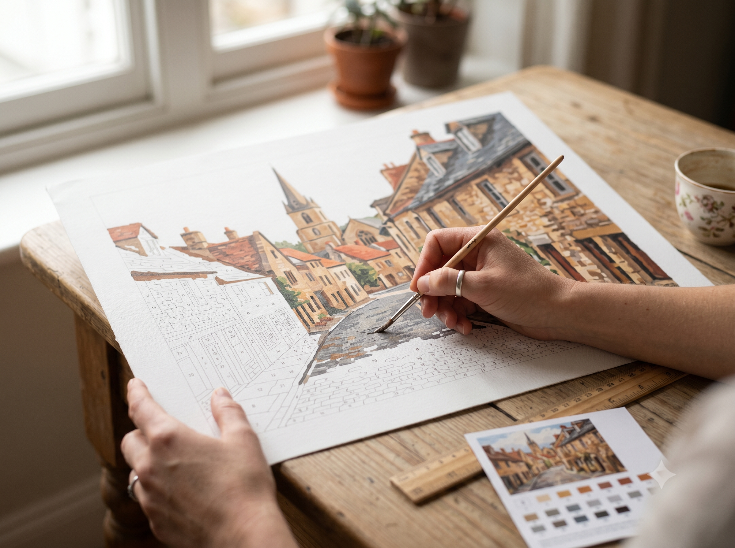 Town & Village Paint-by-Numbers Kit