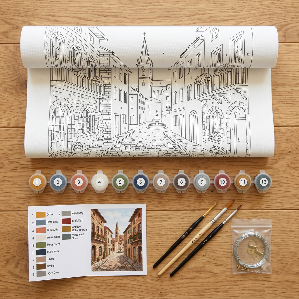 Town & Village Paint-by-Numbers Kit