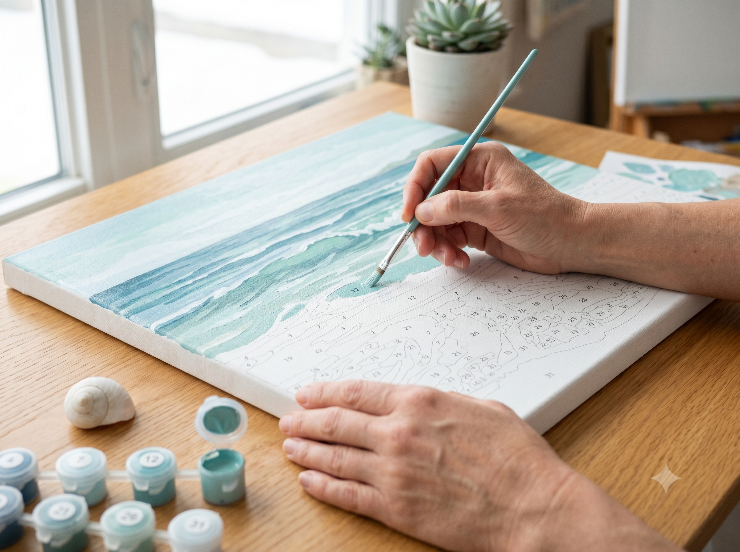 Ocean Beach Paint-by-Numbers Kit