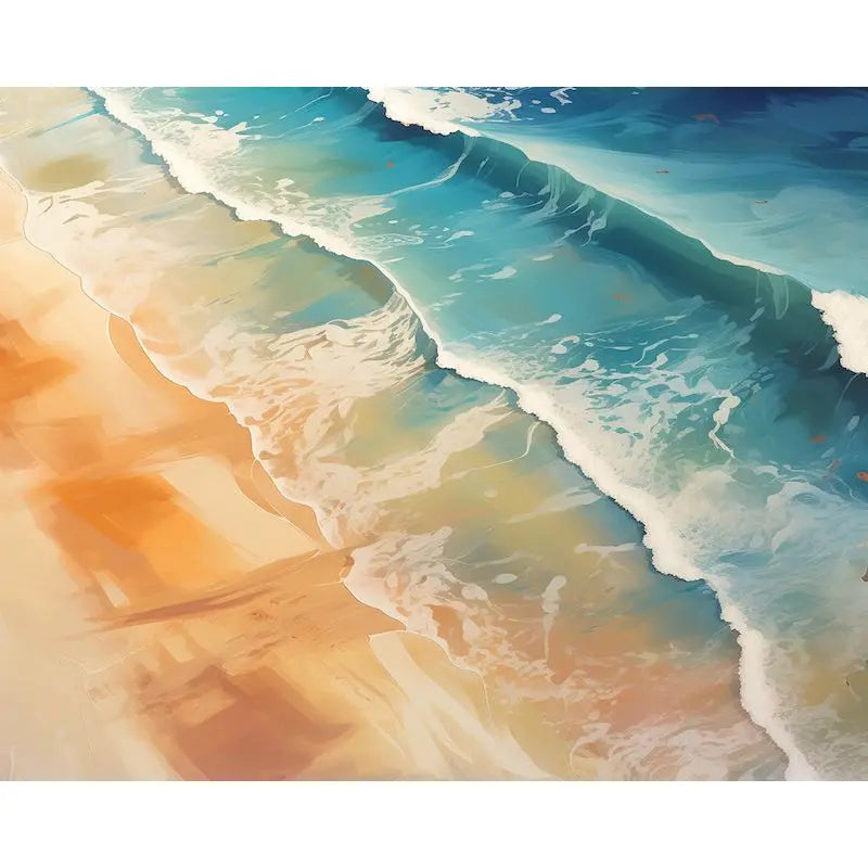 Acrylic Painting by Numbers on Canvas Paint Kit Ocean Beach Landscape Coloring on Numbers Handpainted Wall Decor Gift