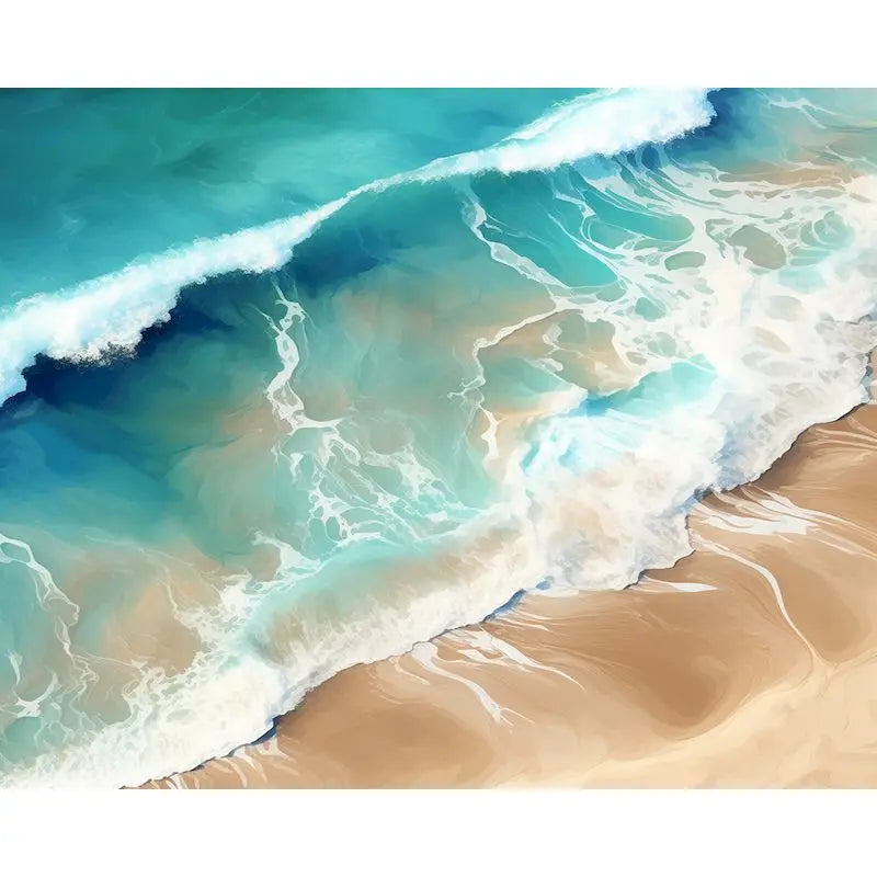 Acrylic Painting by Numbers on Canvas Paint Kit Ocean Beach Landscape Coloring on Numbers Handpainted Wall Decor Gift