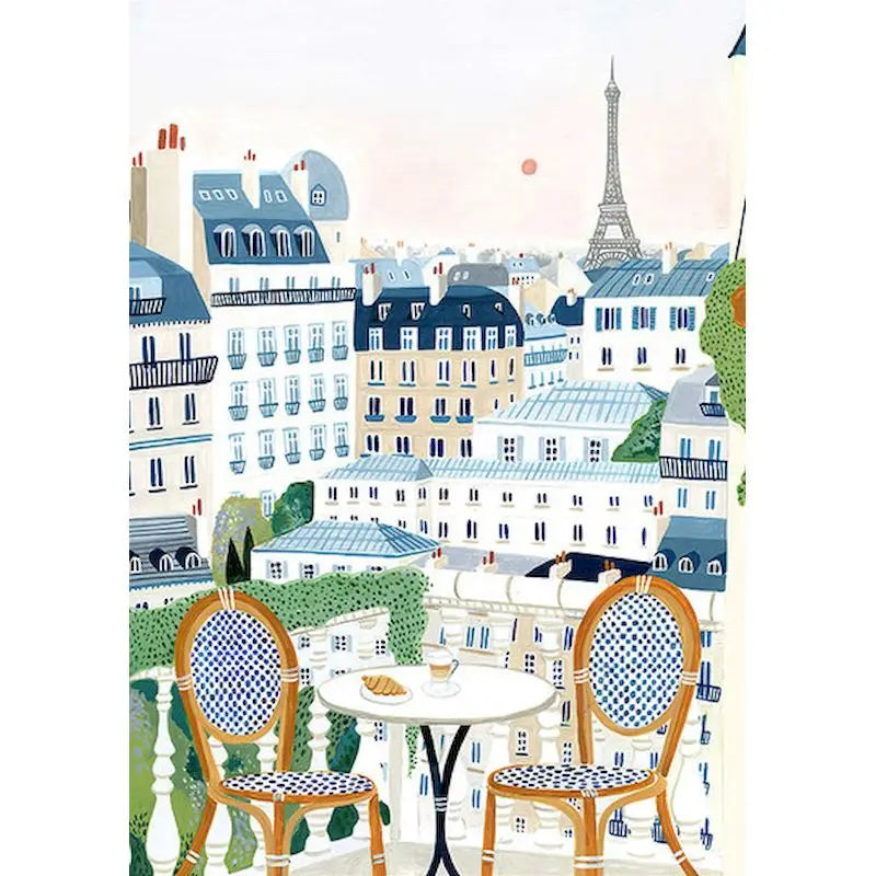 Acrylic Painting by Numbers Frame Town Landscape Number Painting Paint Kit Painting Decors for Adults for Handicraft